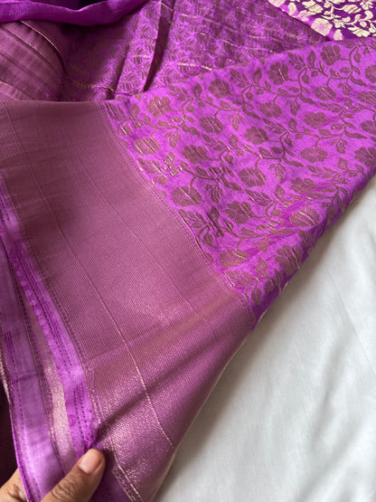 Georgette crepe silk saree