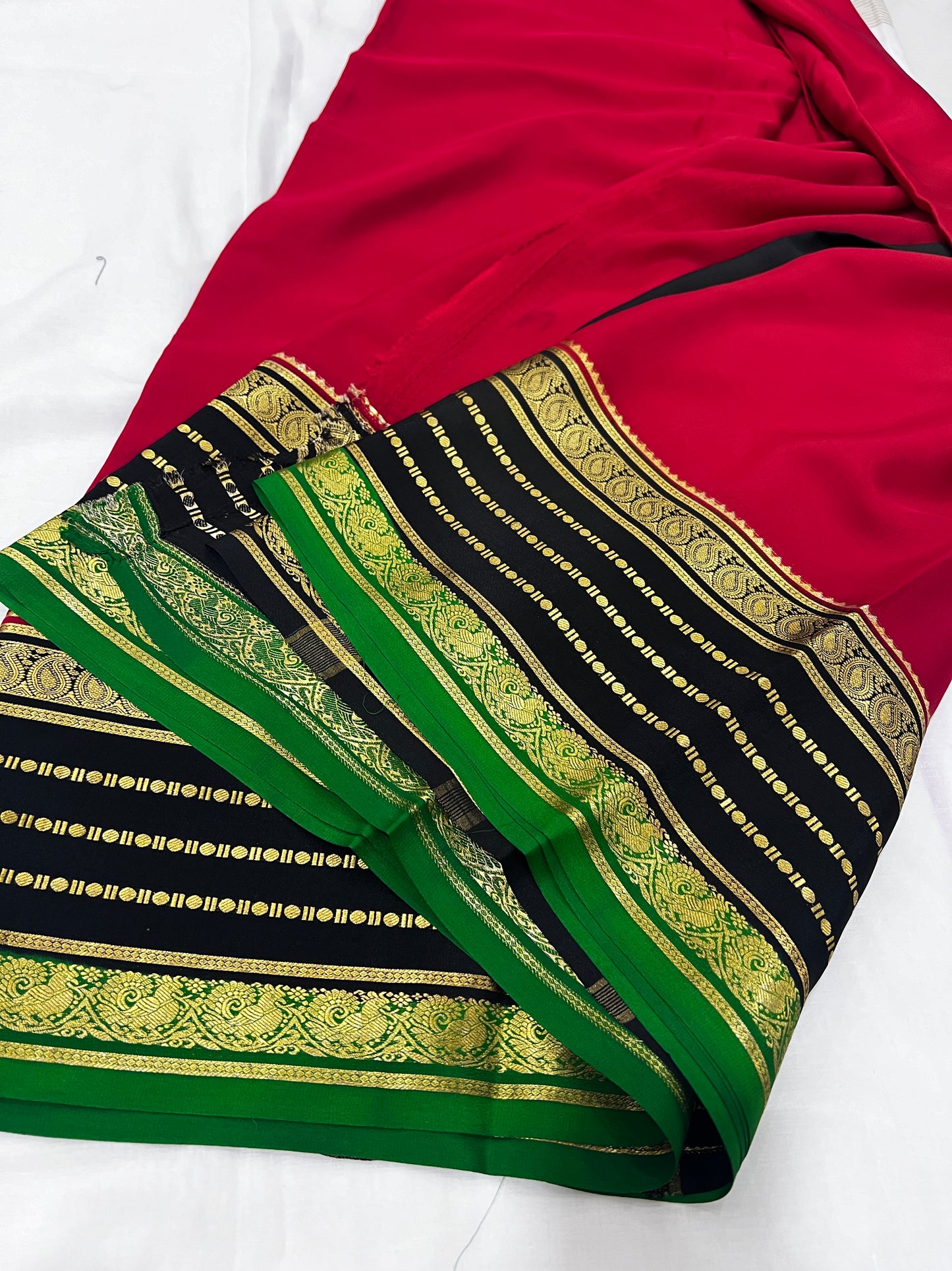 Pure mysore crepe silk saree with bentex border